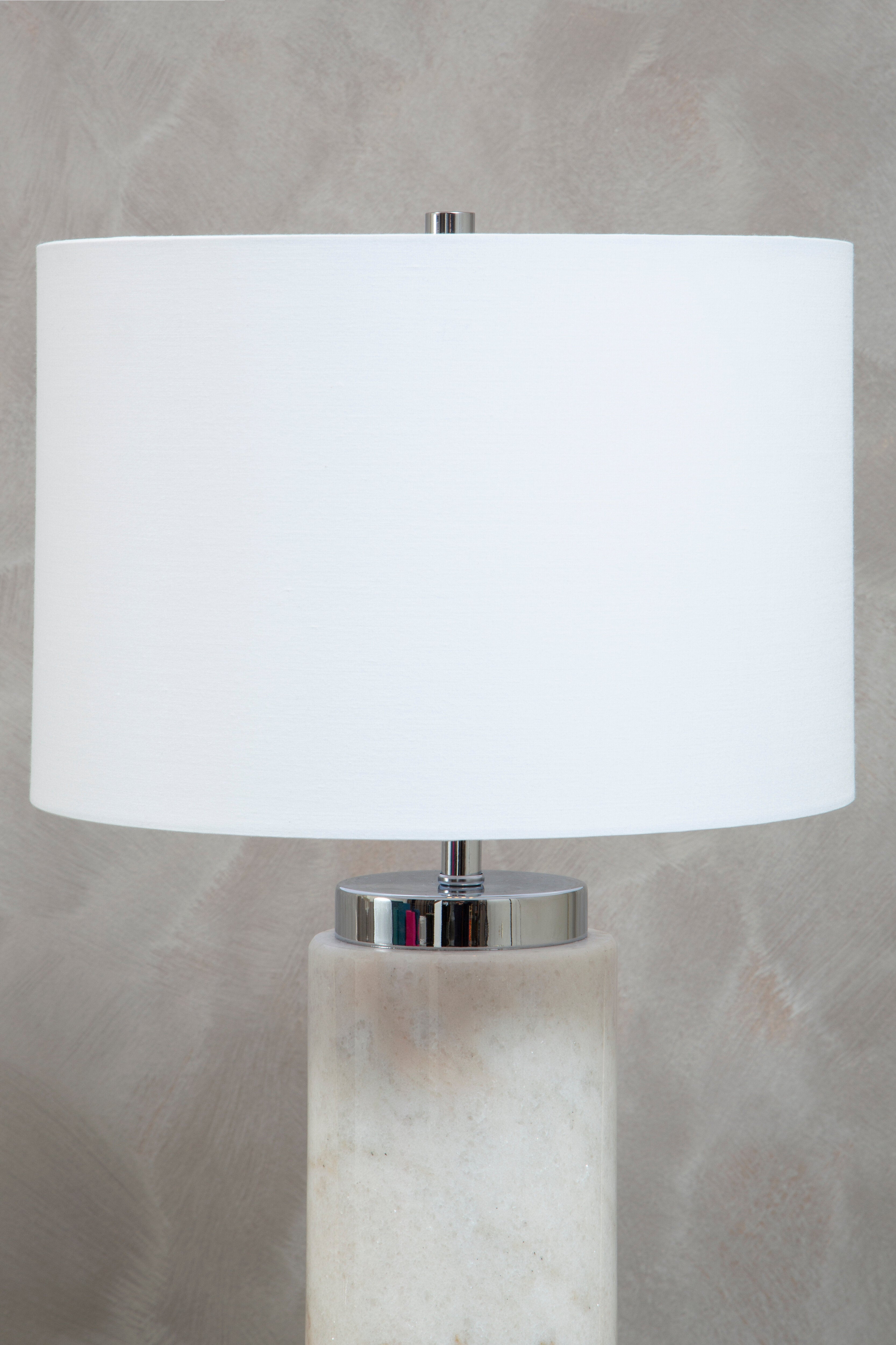 Alila Earth White Marble & White Fabric Table Lamp